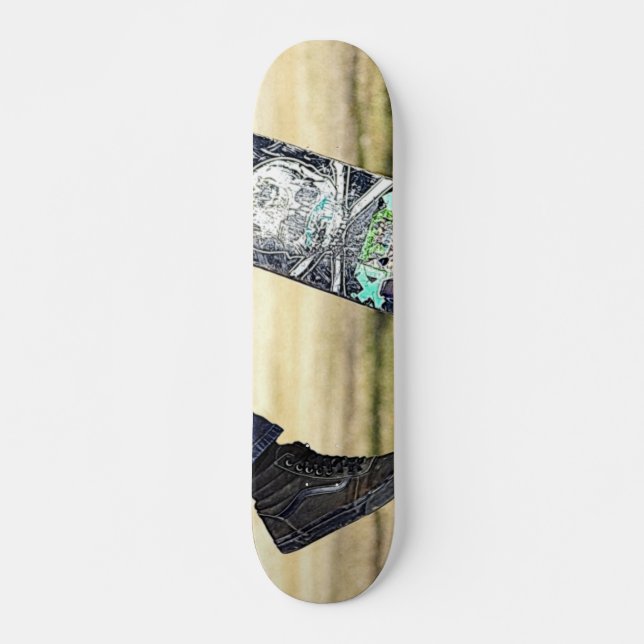 Skateboard Pintalo con Kick Flip (Anverso )
