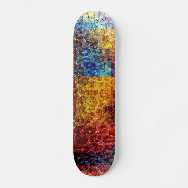 Skateboard Pintura abstracta alumbrado urbano (Anverso)