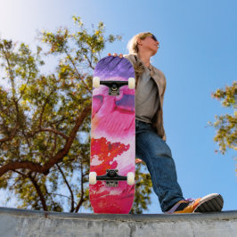 Skateboard Pintura abstracta colorida moderna
