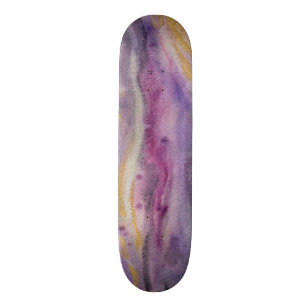 Skateboard Pintura abstracta de oro de Moonglow