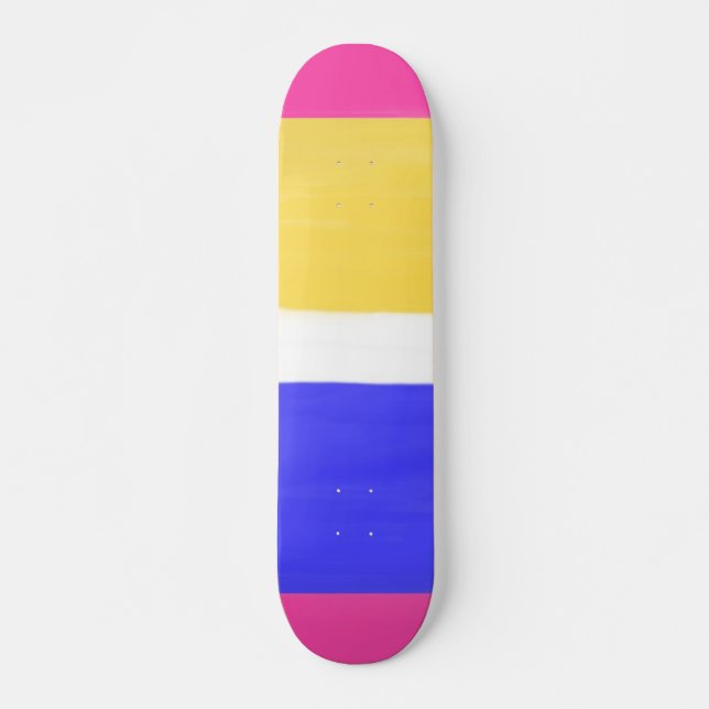 Skateboard pintura abstracta moderna (Anverso )