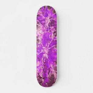 Skateboard Pintura abstracta   splattergrung rosa