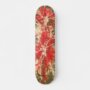 Skateboard Pintura abstracta   splattergrunge rojo