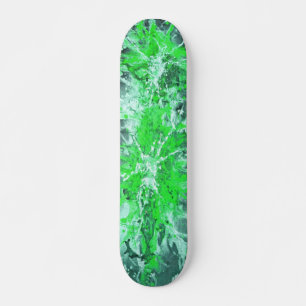 Skateboard Pintura abstracta splattergrunge verde