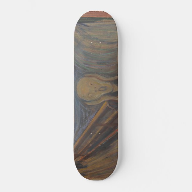 Skateboard Pintura clásica de arte Edvard Munch "The Scream" (Anverso)
