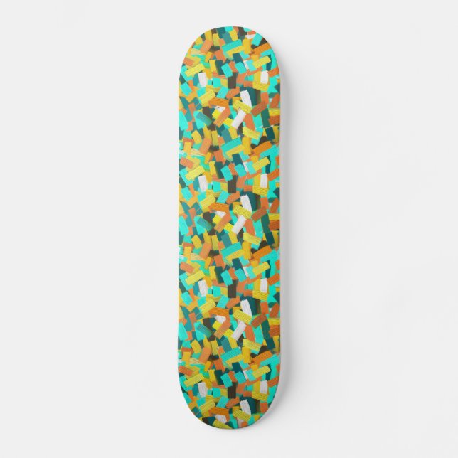 Skateboard Pintura colorida (Anverso)