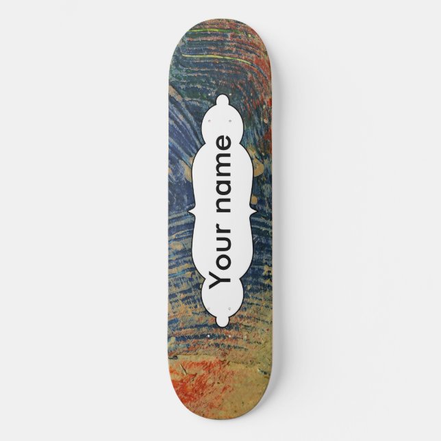 Skateboard pintura de 3 colores (Anverso)