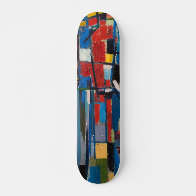 Skateboard Pintura de aceite a bordo (Anverso )
