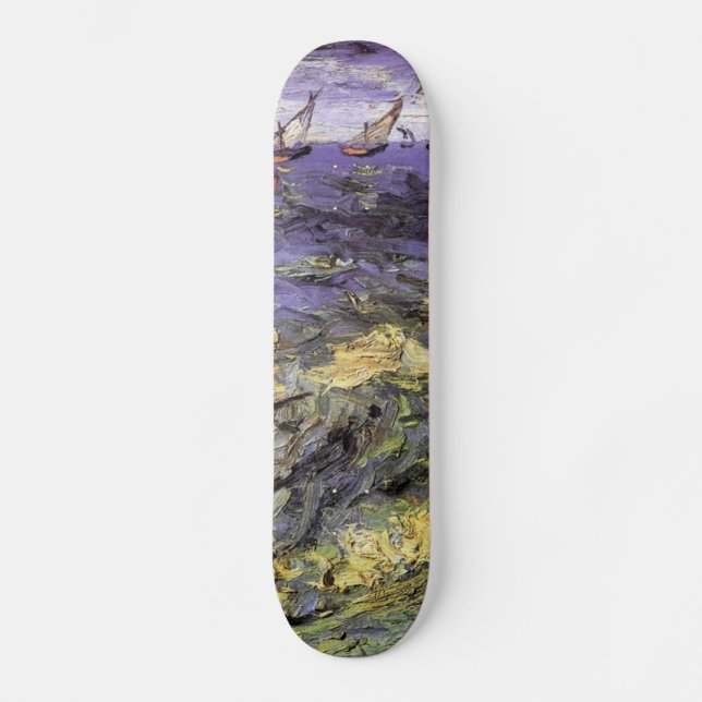 Skateboard Pintura de aceite de mar. Vincent van Gogh. (Anverso)