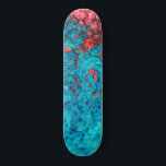 Skateboard Pintura de acrílico verde Verde azulada de Artsy N<br><div class="desc">Este cuadro moderno y fresco es perfecto para una persona moderna y de moda. Cuenta con un naranja de neón pintado a mano y un diseño abstracto de acrílico verde verde azulado. Es único, artístico y contemporáneo. ***NOTA DE DISEÑO IMPORTANTE: Para cualquier solicitud de diseño personalizado, como solicitudes de productos...</div>