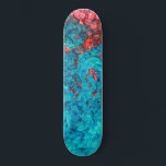 Skateboard Pintura de acrílico verde Verde azulada de Artsy N<br><div class="desc">Este cuadro moderno y fresco es perfecto para una persona moderna y de moda. Cuenta con un naranja de neón pintado a mano y un diseño abstracto de acrílico verde verde azulado. Es único, artístico y contemporáneo. ***NOTA DE DISEÑO IMPORTANTE: Para cualquier solicitud de diseño personalizado, como solicitudes de productos...</div>