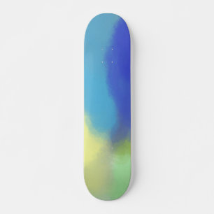 Skateboard pintura de acuarela abstracta