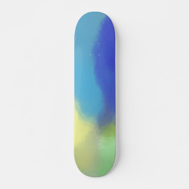 Skateboard pintura de acuarela abstracta (Anverso )