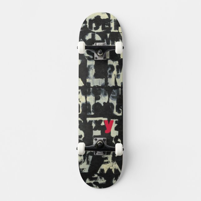 Skateboard Pintura de alfabeto de Norman Wyatt (Anverso)