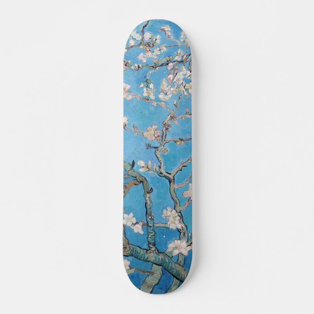 Skateboard Pintura de arte de Almond Blossoms Blue Vincent va (Anverso )