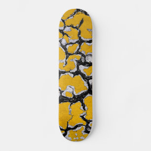 Skateboard Pintura de carretera de color amarillo roto