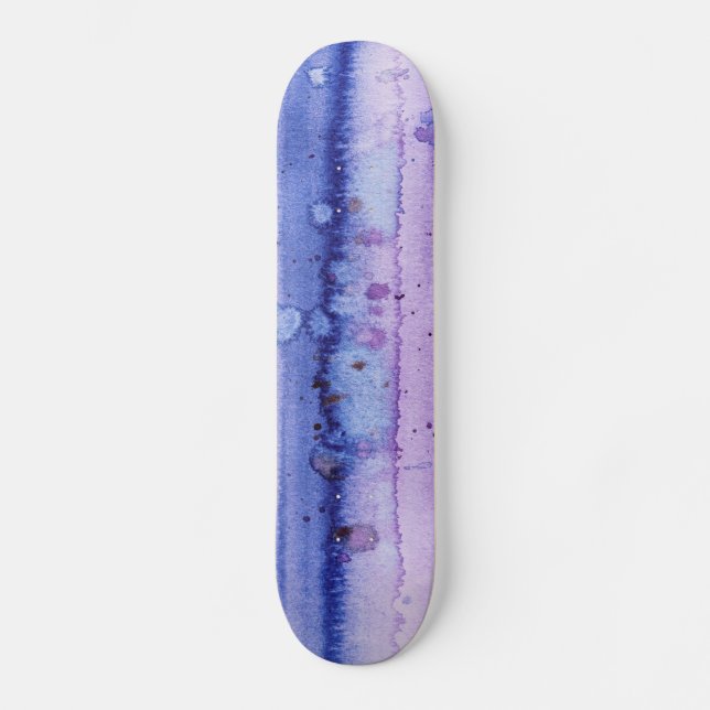 Skateboard Pintura de color morado y azul (Anverso)