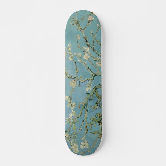 Skateboard Pintura de flores de almendra de Van Gogh (Anverso )
