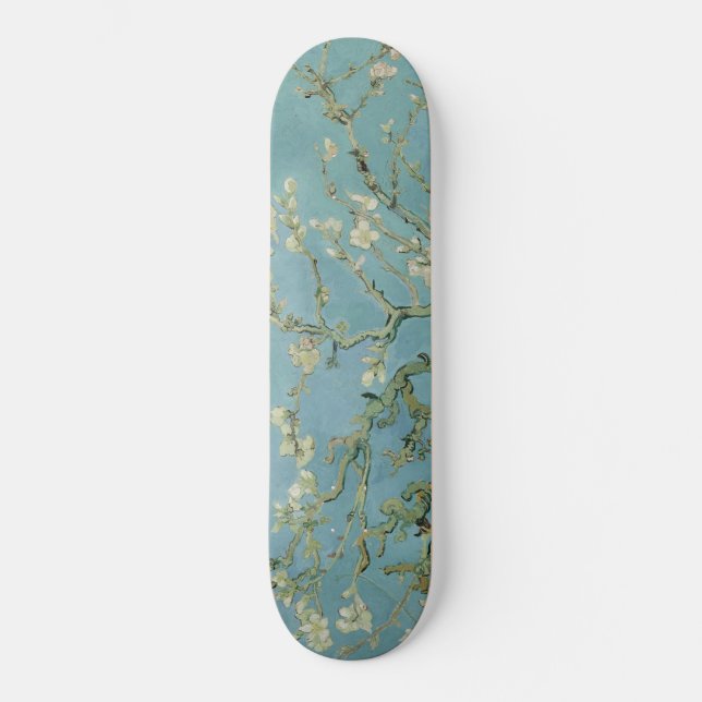 Skateboard Pintura de flores de almendra de Van Gogh (Anverso)