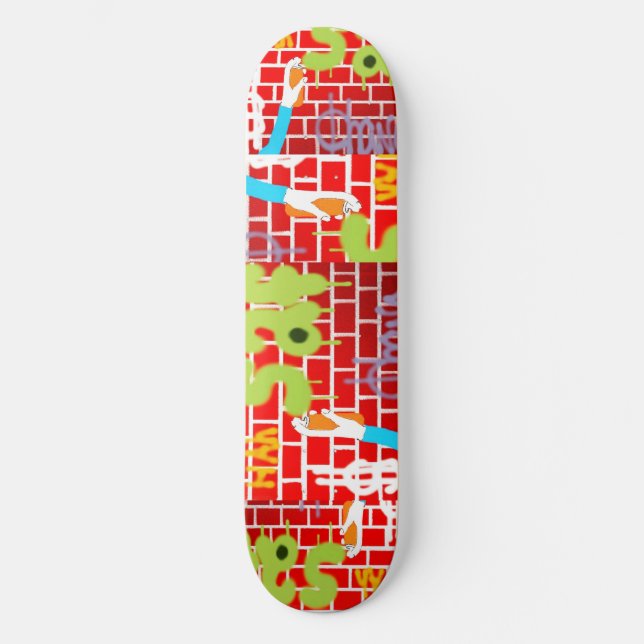 Skateboard Pintura de graffiti Graffitti (Anverso)