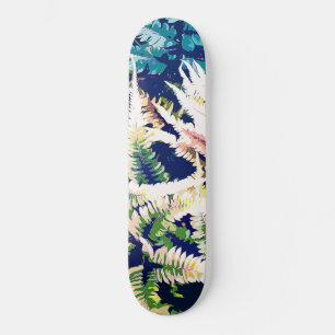 Skateboard Pintura de jungla salvaje, naturaleza botánica osc