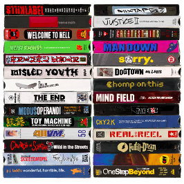 Skateboard Pintura de las cintas VHS clásicas de Skateboardin