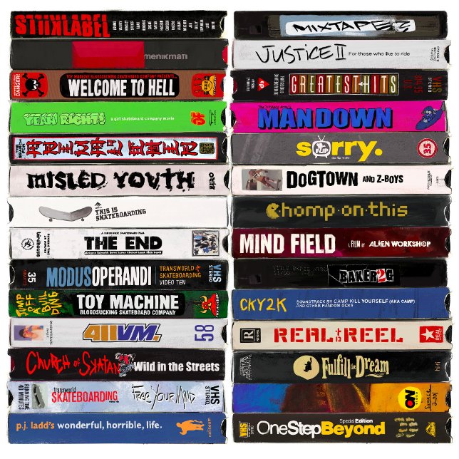 Skateboard Pintura de las cintas VHS clásicas de Skateboardin (Subido por el creador)