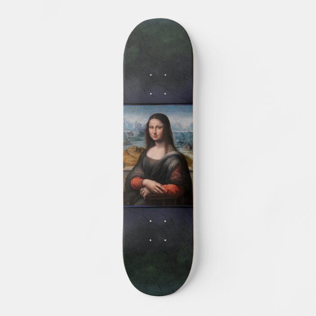 Skateboard Pintura de Mona Lisa (Anverso)