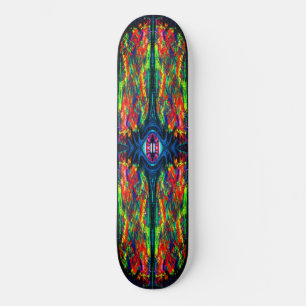 Skateboard Pintura de ojos torcidos y trippy