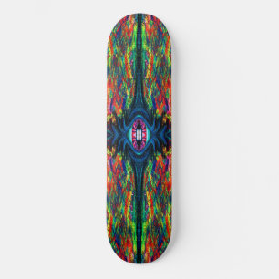 Skateboard Pintura de ojos torcidos y trippy