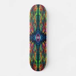 Skateboard Pintura de ojos torcidos y trippy