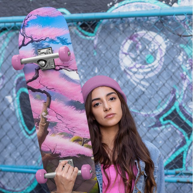 Skateboard Pintura De Un Árbol De Cerezo En Flor (Subido por el creador)