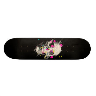 Skateboard pintura del cráneo