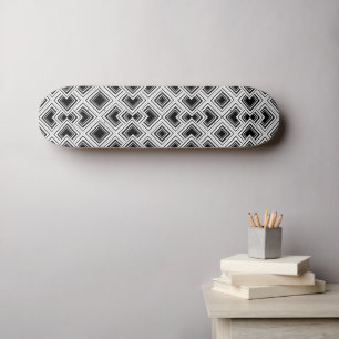 Skateboard Pintura En Blanco Y Negro