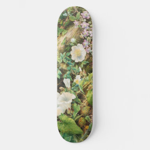Skateboard Pintura floral de petunias antiguas y bonitas