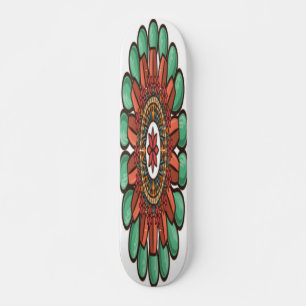 Skateboard Pintura floral decorativa