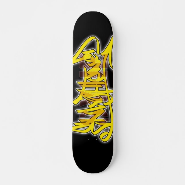 Skateboard Pintura ilustrada de graffiti (Anverso )