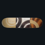 Skateboard Pintura moderna con patrones circulares<br><div class="desc">Pintado por Norman Wyatt,  Jr. este cuadro moderno presenta patrones circulares multicolores en nueve cuadrados. ¡Bien por una pared que necesita arte así como por alguien que quiera practicar su arrojo!</div>