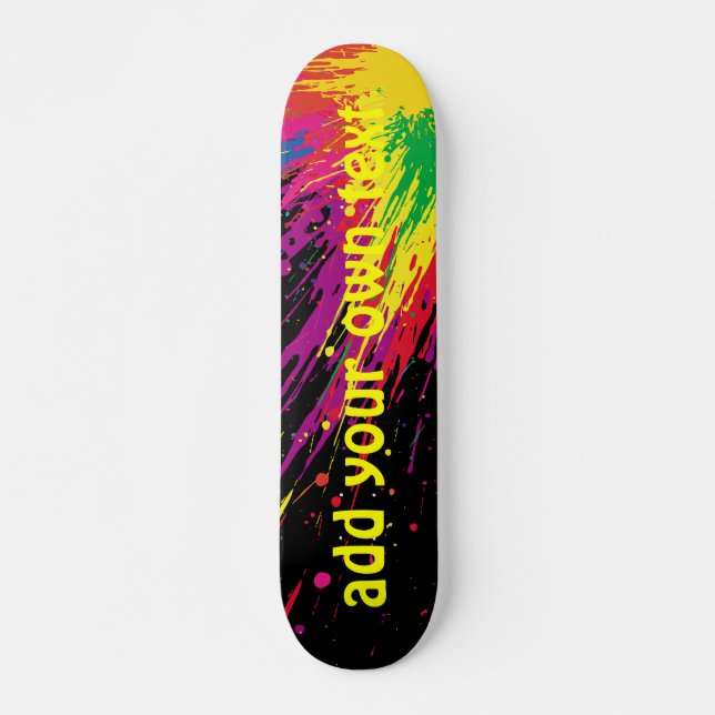 Skateboard pintura monopatín-colorida (Anverso )