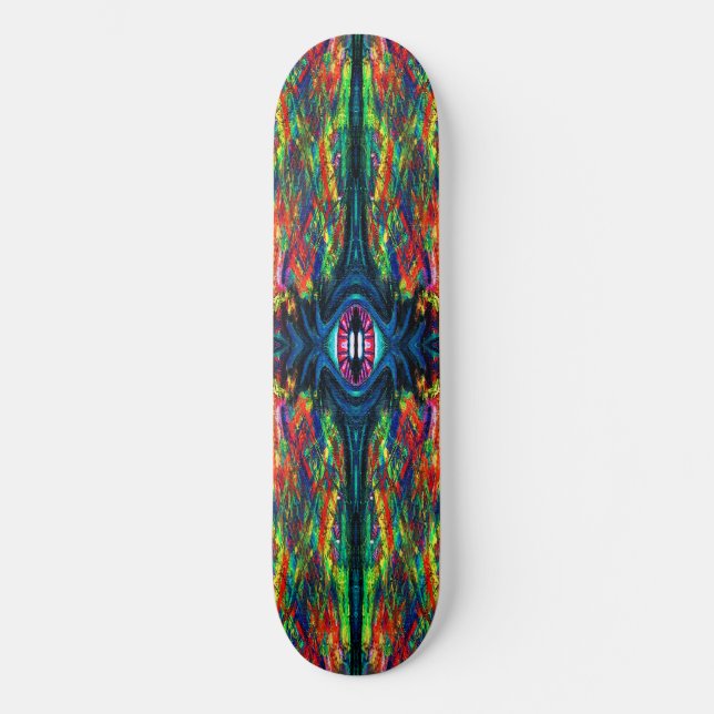 Skateboard Pintura retorcida y trippy del ojo (Anverso)