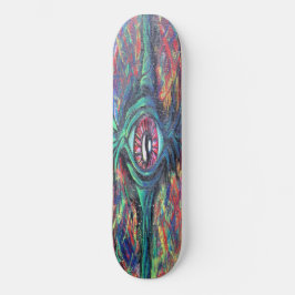 Skateboard Pintura retorcida y trippy del ojo