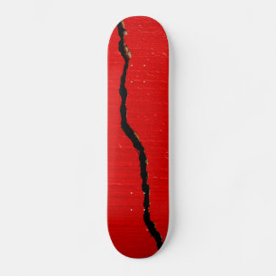 Skateboard Pintura roja resquebrajada