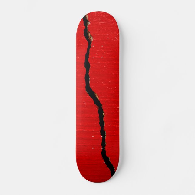 Skateboard Pintura roja resquebrajada (Anverso)