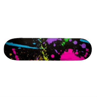 Skateboard pintura-salpicadura-rosado-púrpura
