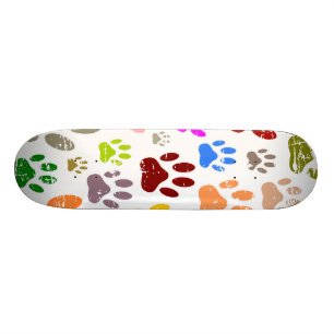 Skateboard Pinturas coloradas de perros con problemas