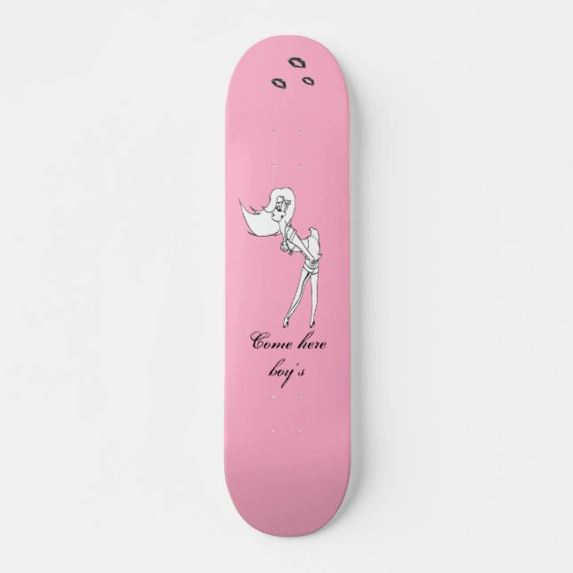 Skateboard pinup rosado 23, rtoued, rtoued, rtouch, Co... (Anverso )