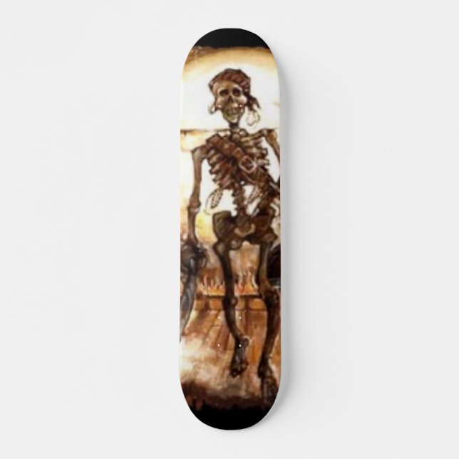 Skateboard pirata esqueleto (Anverso )