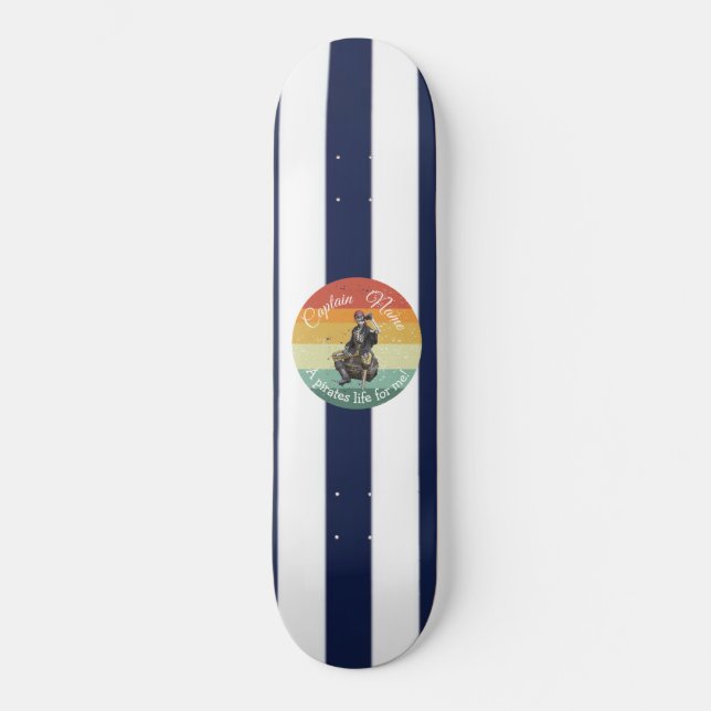 Skateboard Pirata Fiesta de Sunset Rum Skeleton (Anverso)