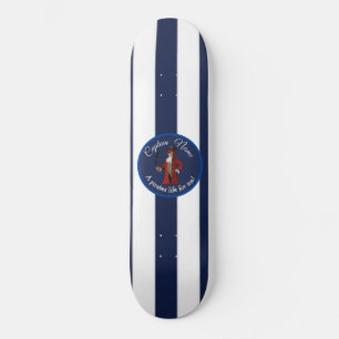 Skateboard Pirata Nautical Blue Boy