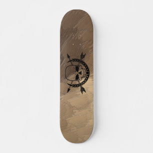 Skateboard Pirate Skull and Arrow Ccrossbones